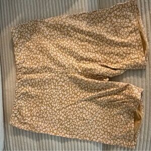 Billabong Beige Shorts with White & Pink Leopard Print